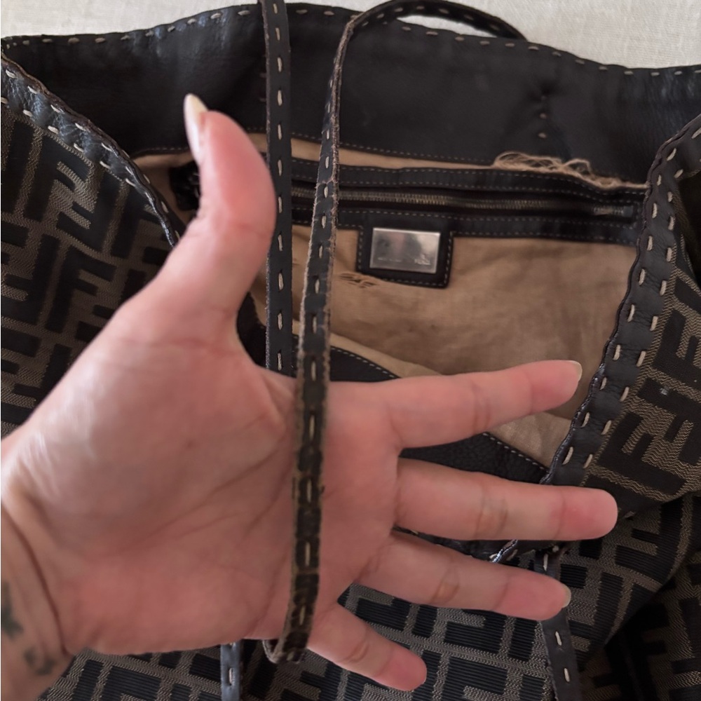 Fendi Zucca Canvas Tote Bag | Vintage | Brown | AS IS / Project - Picture 16 of 16